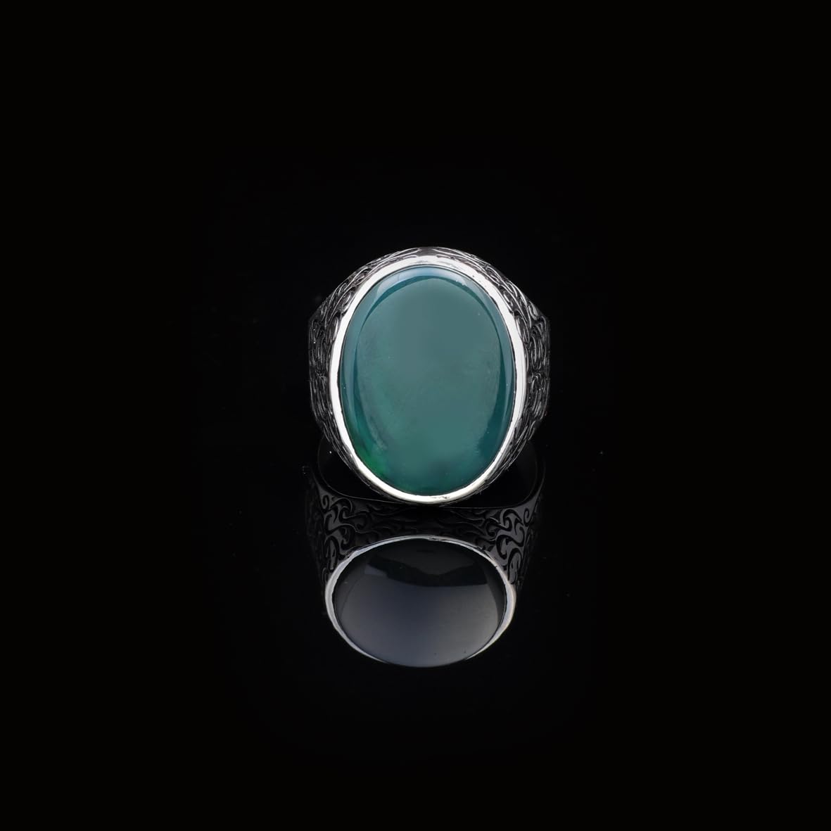 Vintage Jade Ring for Men – Oval Stone