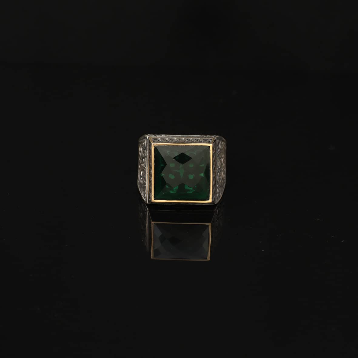 925K Sterling Silver Jade Ring