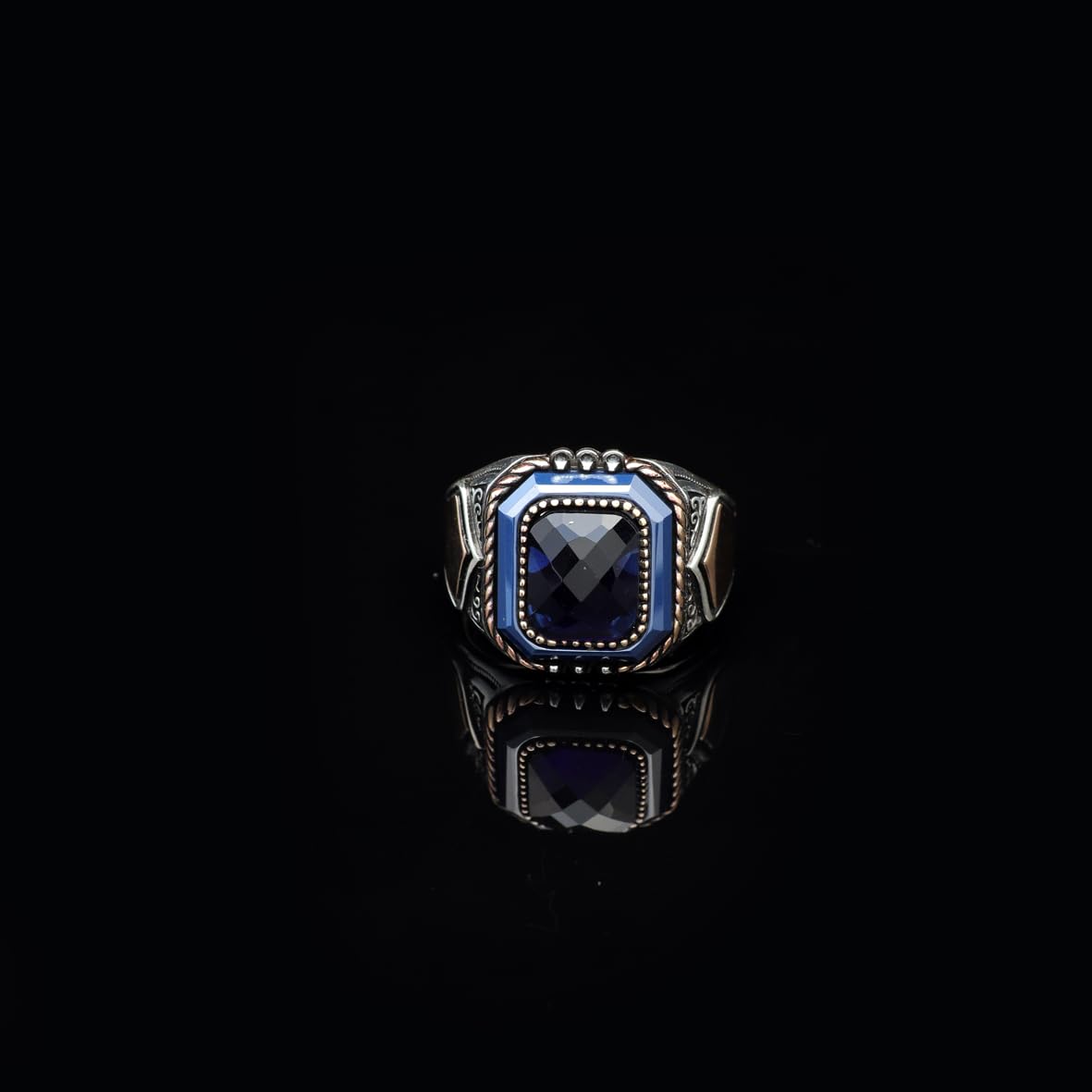 Blue Tiger Eye Ring