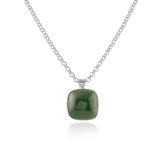 Mens Silver Jade Necklace — image 1