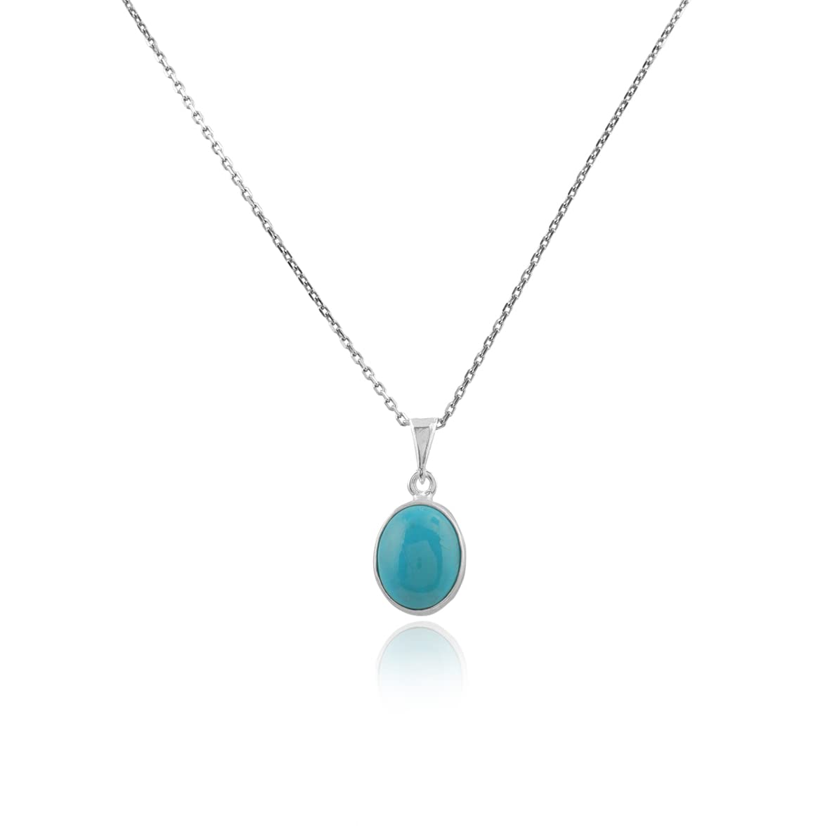 Sterling Silver Aquamarine Necklace for Women - Sterling Silver Necklace with Aquamarine Pendant for Women - Gift for Her