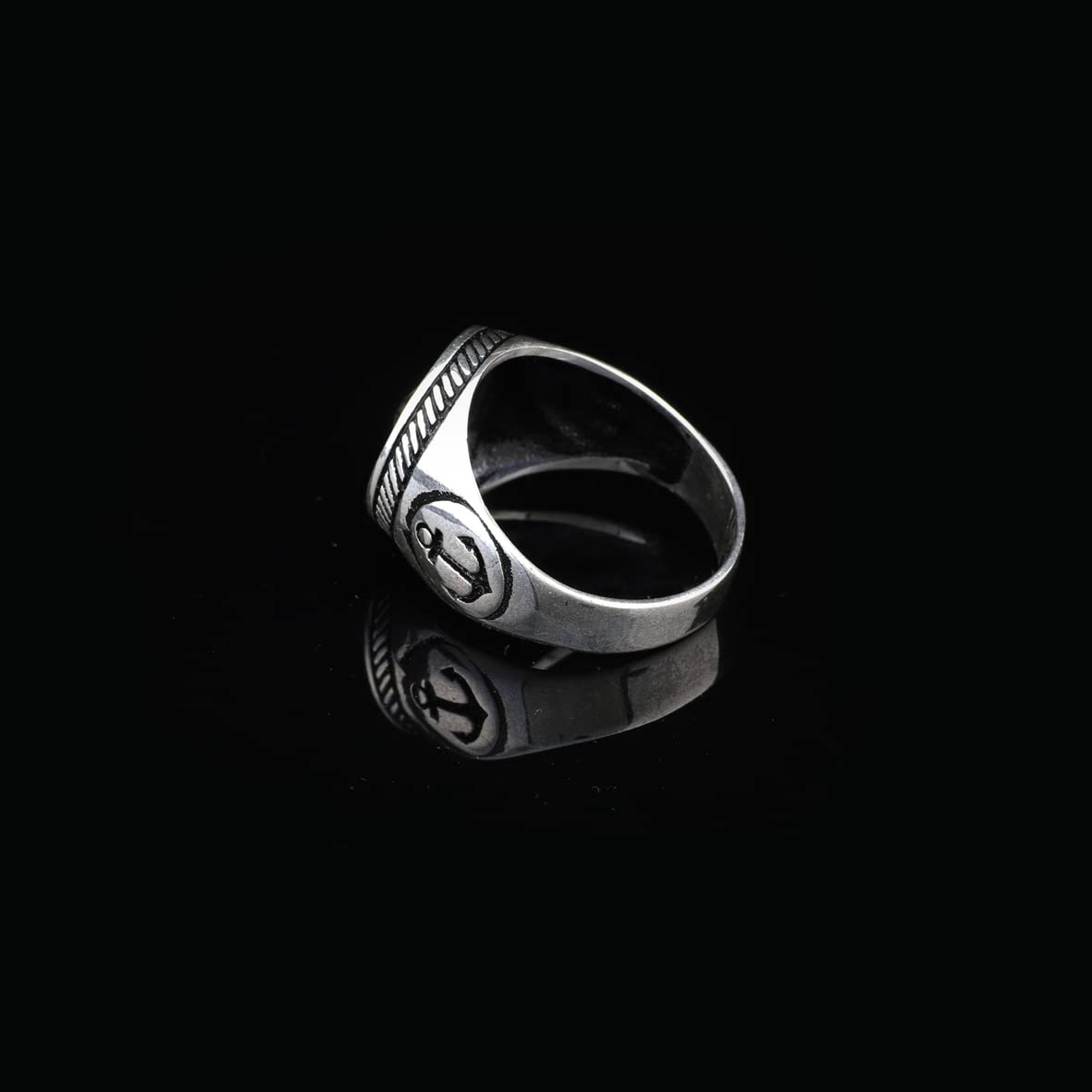 925K Sterling Silver Compass Ring