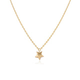 Golden Star Necklace - Gold Plated & Sterling Silver Necklace - Cute Necklaces with Aesthetic Charm - Dainty Gold Necklace for Women - Birthday Gifts for Women — image 1