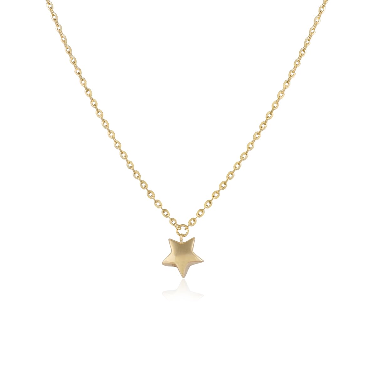 Golden Star Necklace - Gold Plated & Sterling Silver Necklace - Cute Necklaces with Aesthetic Charm - Dainty Gold Necklace for Women - Birthday Gifts for Women