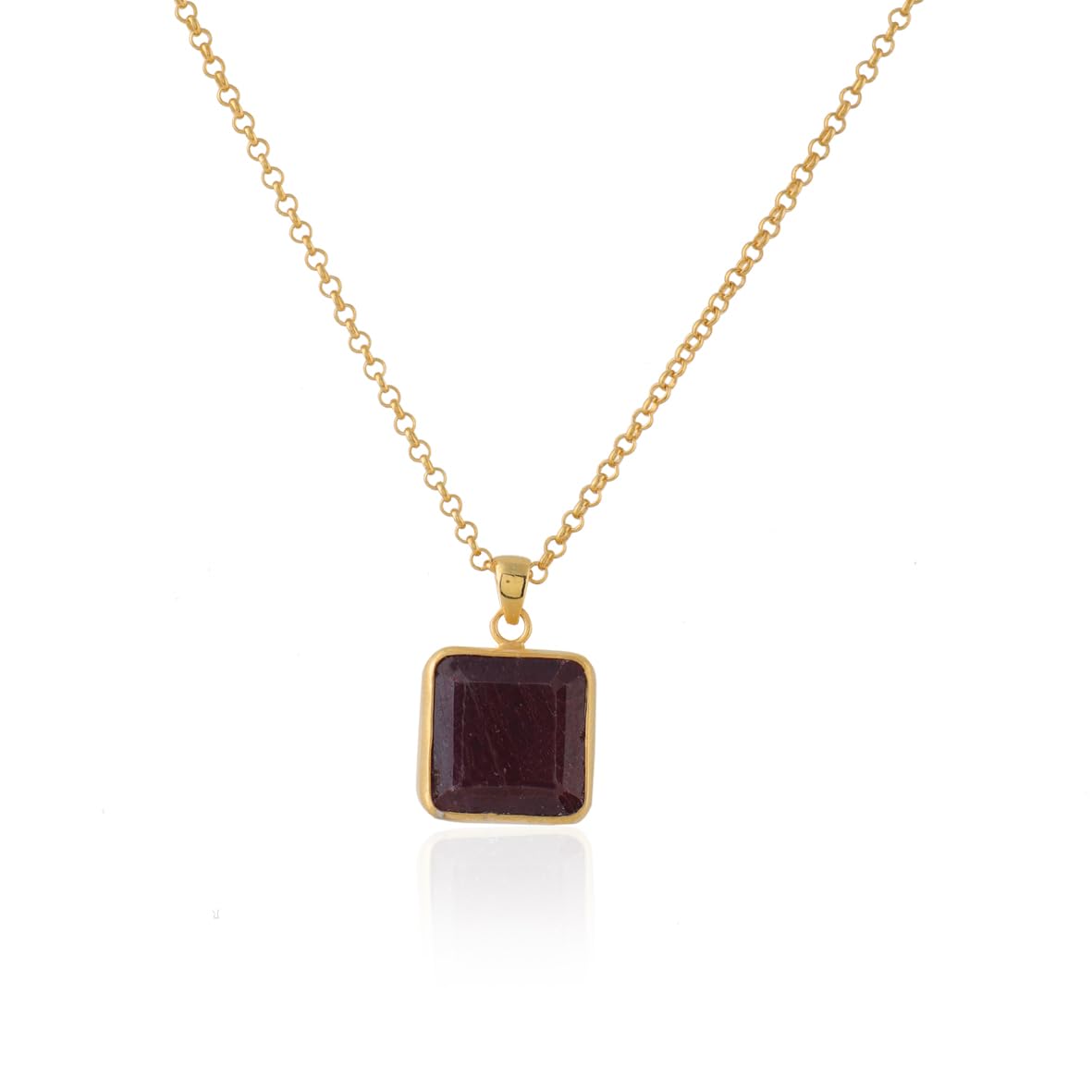 Sterling Silver & Gold Emerald Necklace – Gemstone Biker Necklace for Men