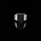 Handmade 925 Sterling Silver Black Onyx Pinky Ring - Men's Gemstone Jewelry with Silver Polishing Cloth Gift — image 2