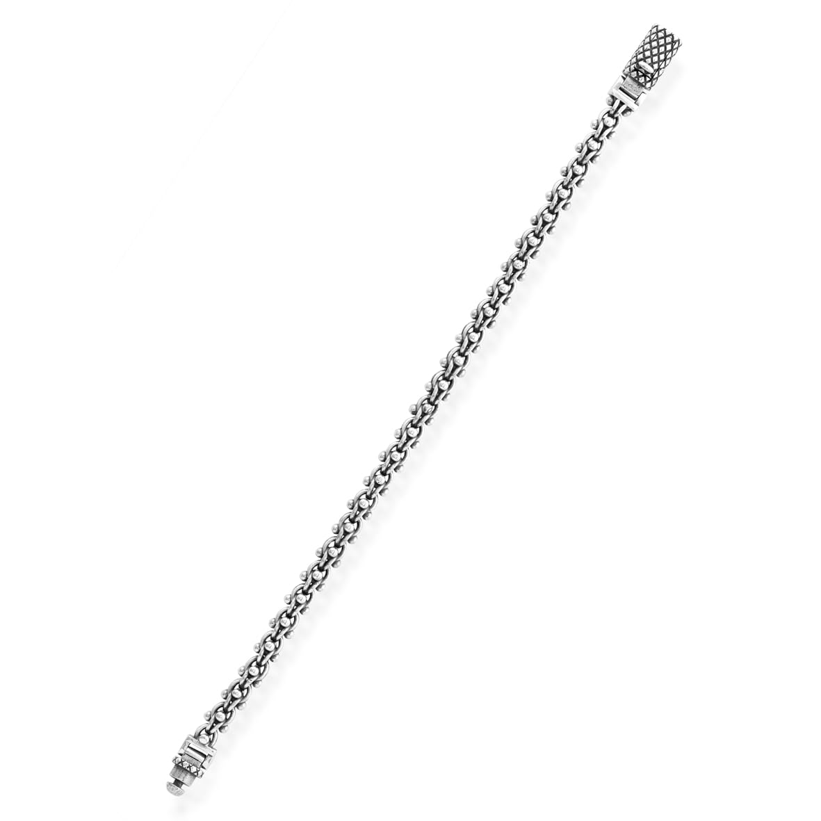 Men’s Gothic Bracelet – Handmade Vintage Chain Bracelet in Sterling Silver