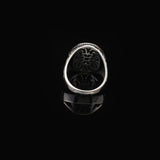 Vintage Jade Gemstone Signet Ring for Men - Handmade Sterling Silver Engagement Ring with Custom Engraving - Gift Silver Polishing Cloth — image 6