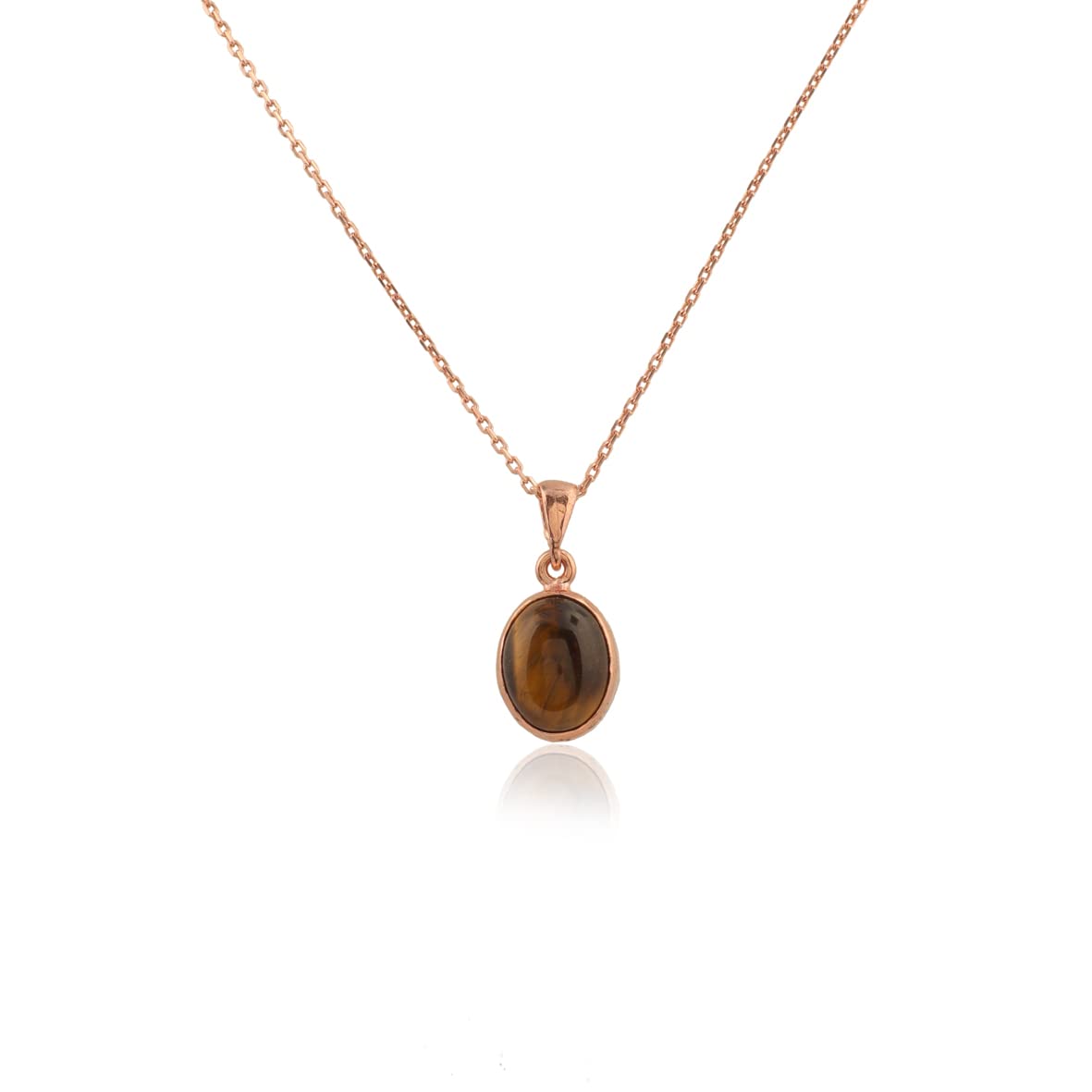 Sterling Silver Tiger Eye Necklace for Women - Trendy Tiger Eye Pendant Necklace for Women - Gift for Him