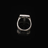 Handmade Medusa Ring for Men – Gothic Signet Ring with Micro Onyx Stone – 925 Sterling Silver Vintage Engagement Ring – Gemstone Mens Silver Ring with Custom Engraving — image 6
