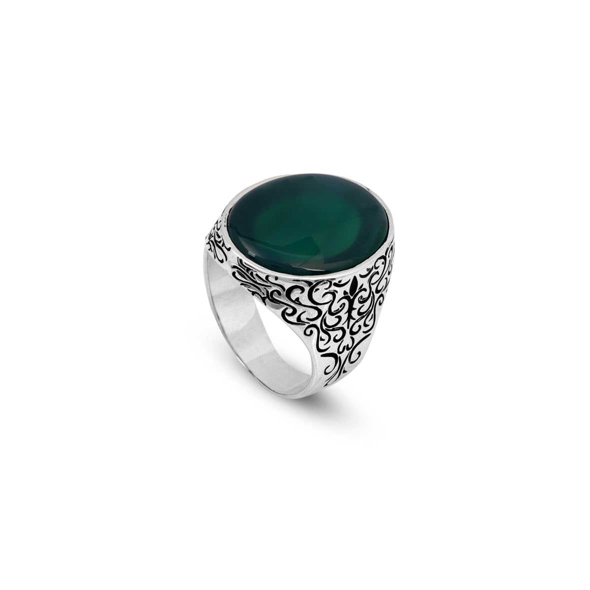 Vintage Jade Ring for Men – Oval Stone