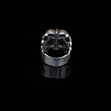 Genuine White Turquoise & Micro Stone Men's Ring — image 5