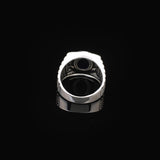 Handmade Blue Sapphire Oval Stone Watch Band Model Gemstone Ring for Men Vintage 925 Sterling Silver — image 6