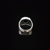 Handmade Emerald Gemstone Watch Band Engagement Ring for Men Vintage 925 Sterling Silver — image 6