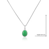 Sterling Silver Jade Necklace for Women - 925 Sterling Silver Necklace for Women - Gift for Her — image 4