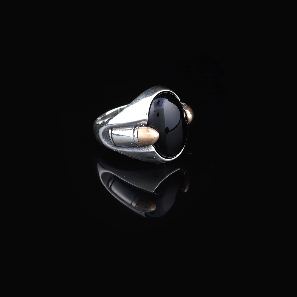 925K Sterling Silver Onyx Ring