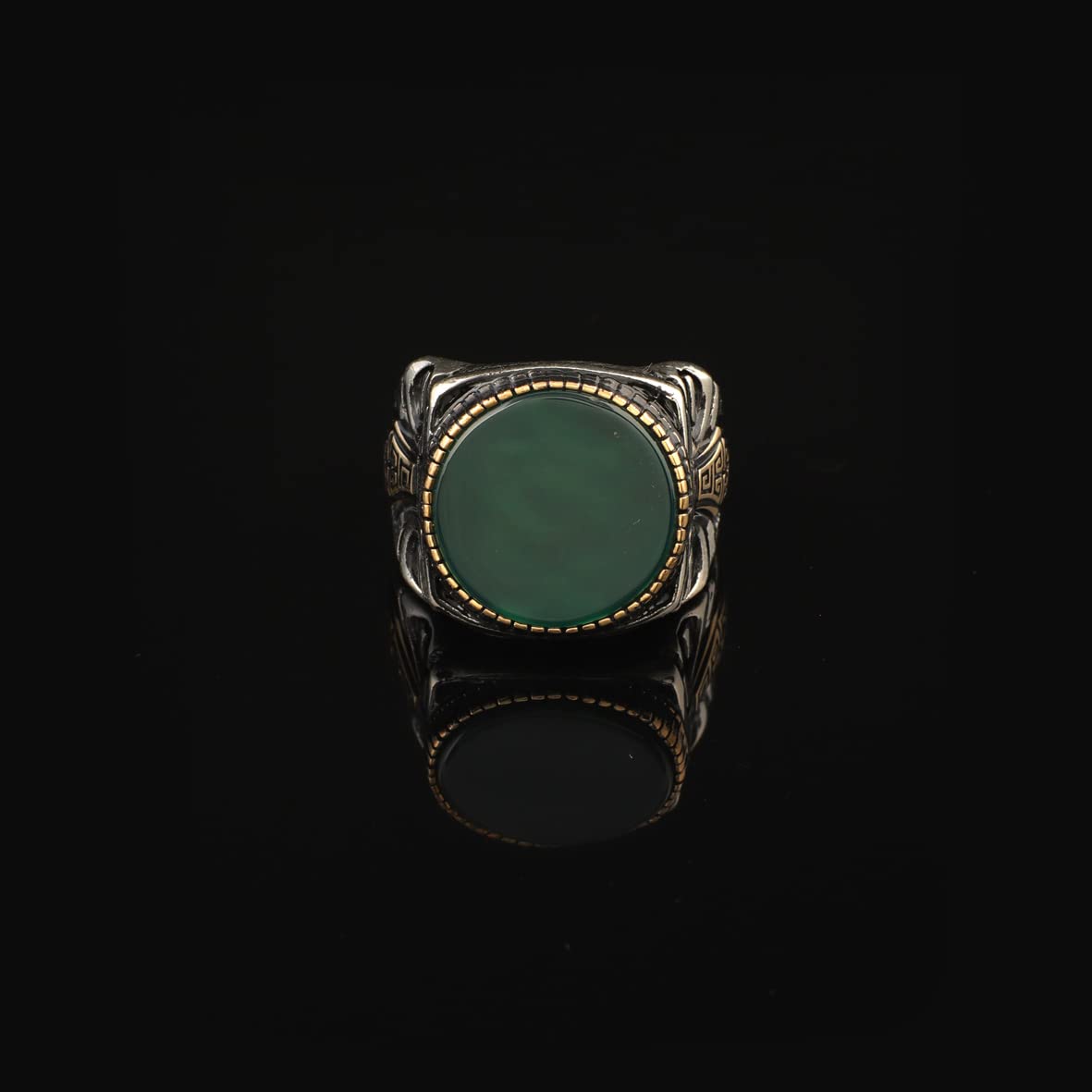 925K Sterling Silver Jade Ring