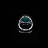 Handmade Jade Ring in Ottoman Style - 925 Sterling Silver Men's Gemstone Jewelry — image 4