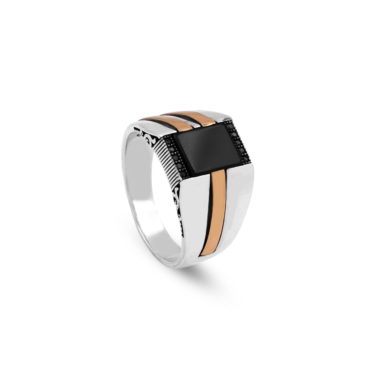 Men’s Sterling Silver Onyx Ring