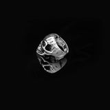 Skull Handmade Sterling Silver Men Biker Ring — image 5