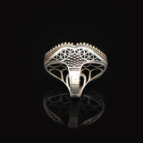Vintage Black Onyx Ring with Large Oval Stone — image 6
