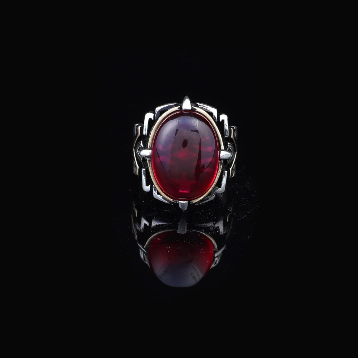 Men Handmade Carnelian Stone Ring