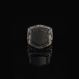 Men’s Black Onyx Gemstone Signet Ring — image 3