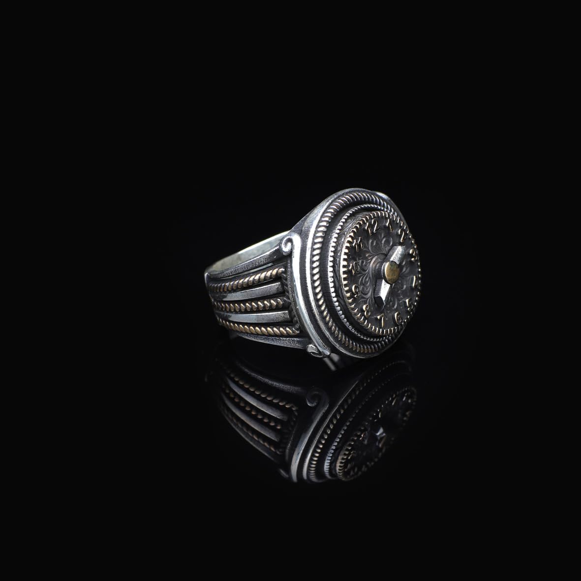 Men's Rotating Watch Ring - 925 Sterling Silver Jewelry with Style - Rotating Design in 925 Sterling Silver - Birthday Gifts
