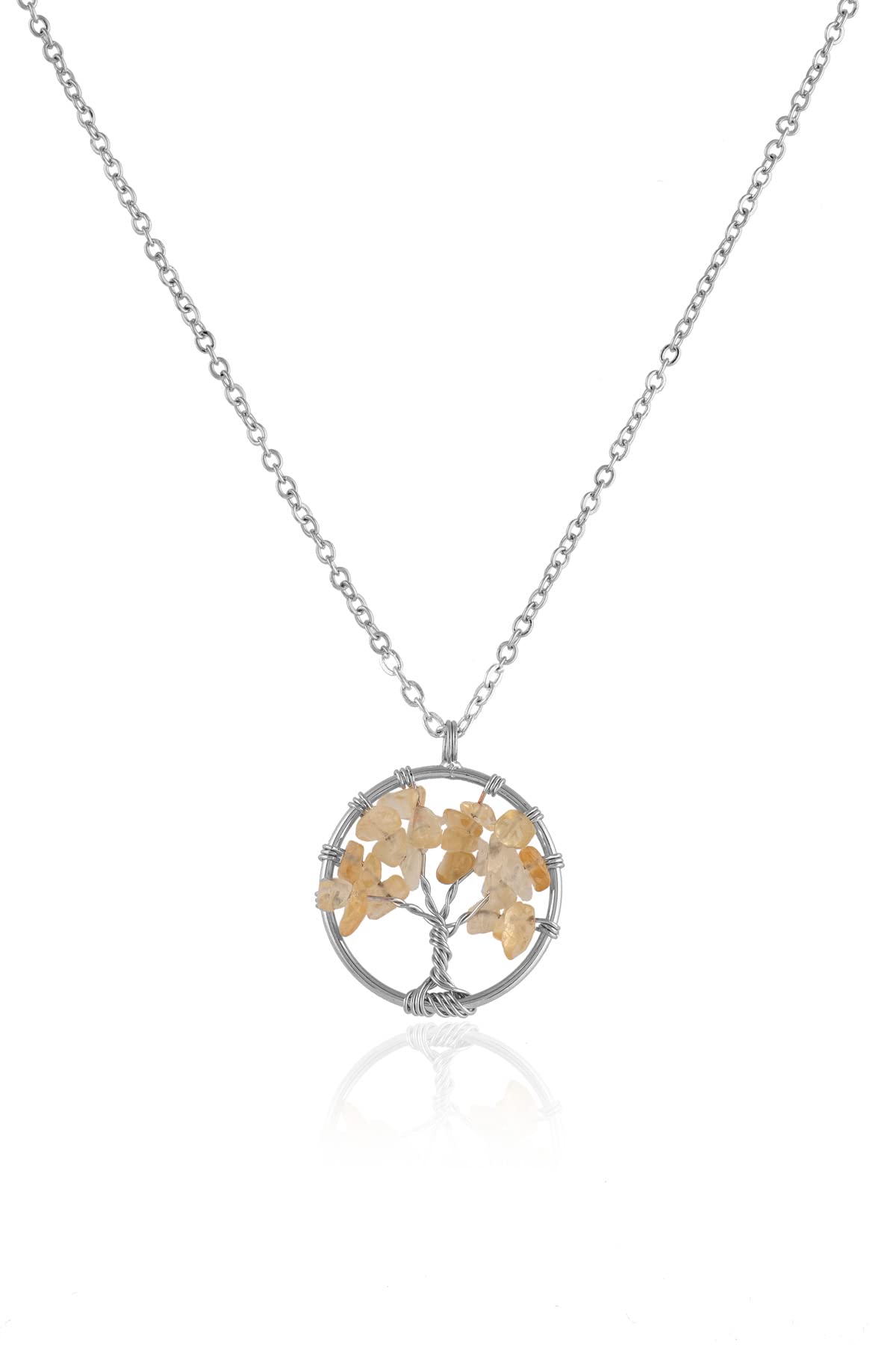 925 Sterling Silver Citrine Necklace