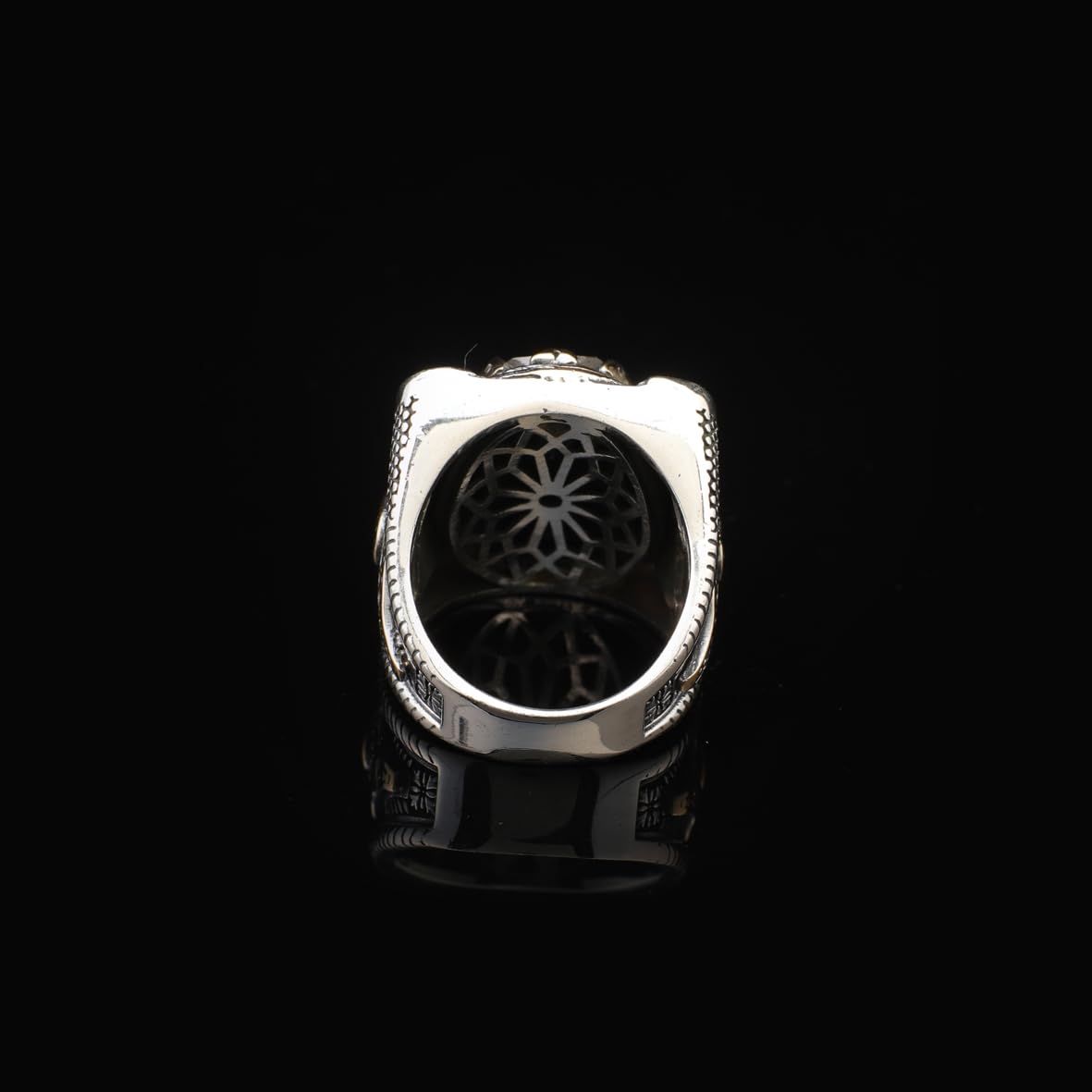 Handmade Onyx Ring for Men – Ottoman Style Gemstone in Sterling Silver