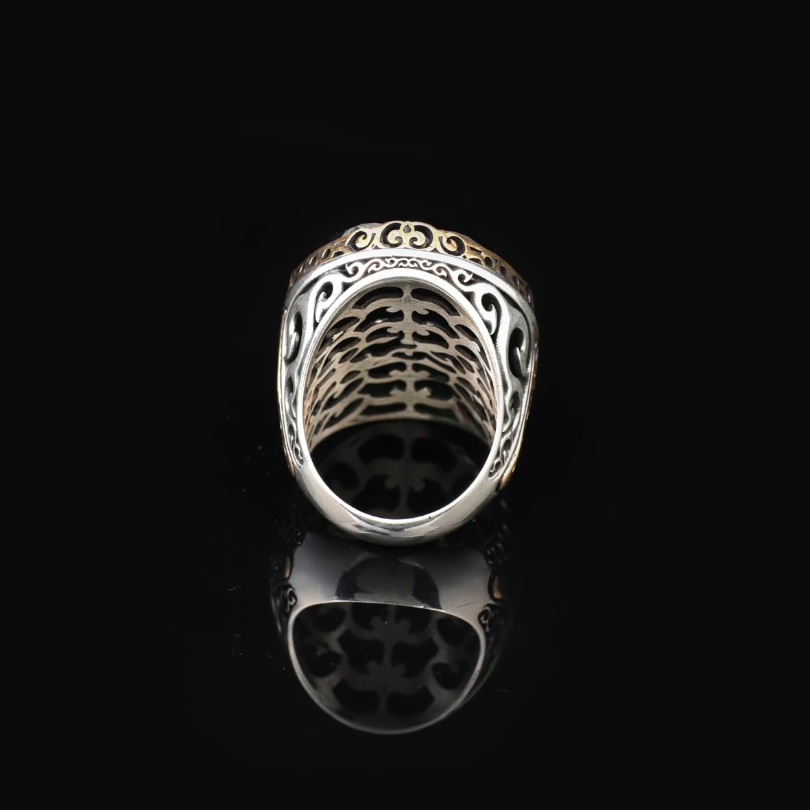 Emerald Ring with Oval Stone - Handmade