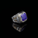 Handmade Vintage Lapis Lazuli Ax Ring - 925 Sterling Silver Men's Gemstone Ring - 925 sterling silver rings for men - Birthday Gifts — image 3