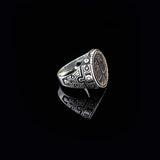 Handmade 925 Sterling Silver Custom Signet Ring with Egyptian Mythology Design - Men's Jewelry with Silver Polishing Cloth Gift — image 5