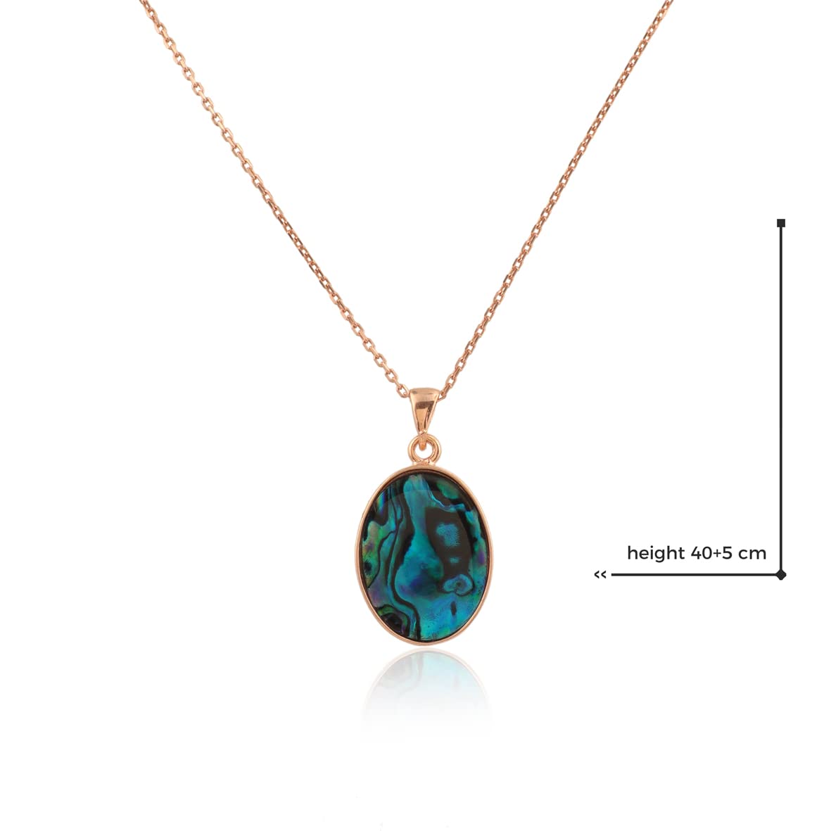 Sterling Silver Ocean Nacre Necklace for Women - Sterling Silver Necklace with Ocean Nacre Pendant for Women - Gift for Her