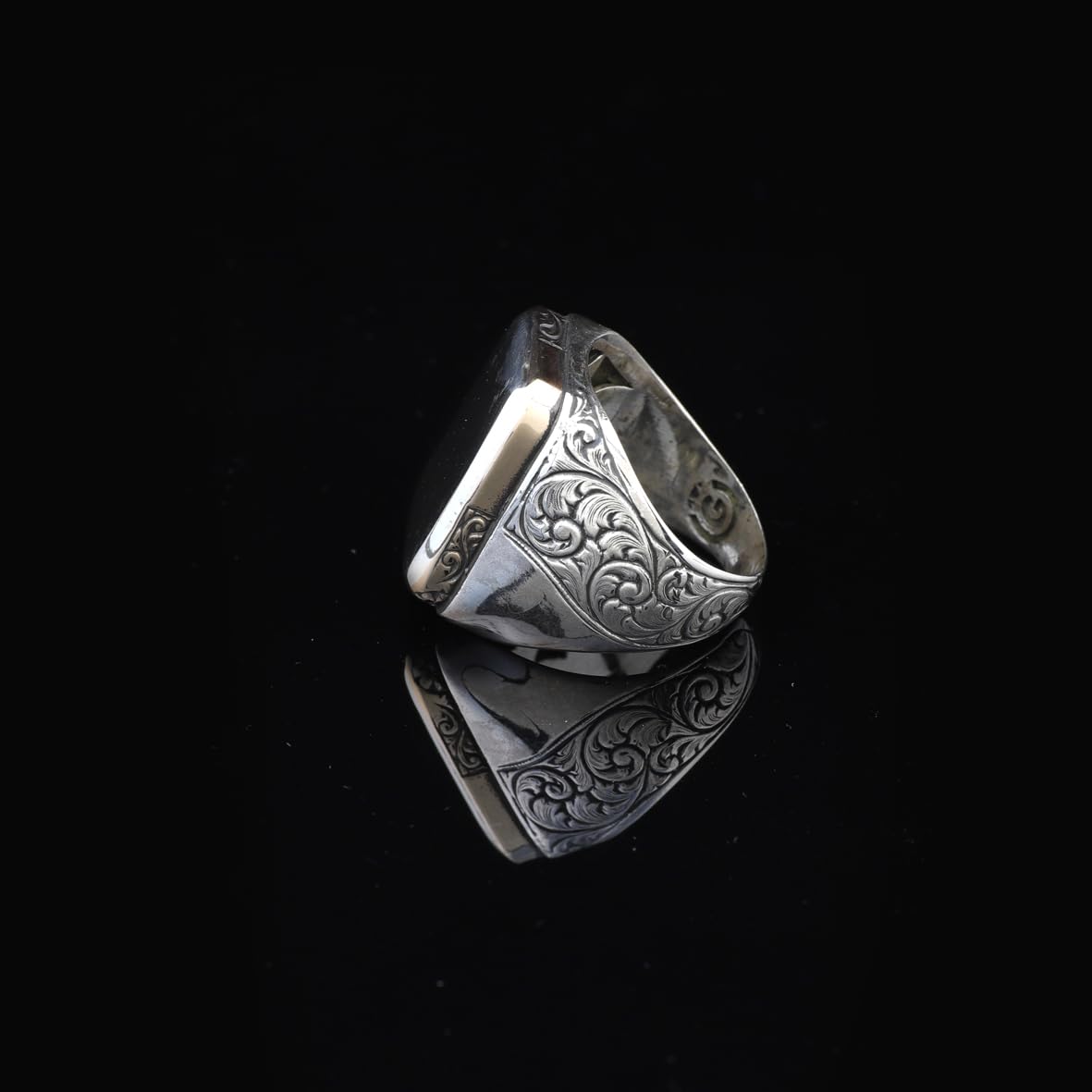 Handmade 925 Sterling Silver Personalized Rings - Custom Photo Ring with Name Engraving