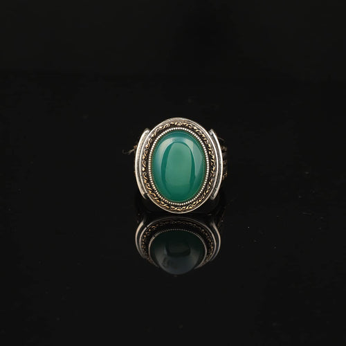 925K Sterling Silver Jade Ring