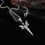Sword Necklace with Wing and Pole Star – Gothic Necklace — image 2
