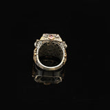Garnet Ring Ottoman Vintage Design – Handmade Large Statement Gemstone Ring — image 5