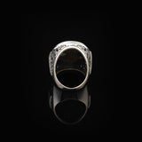 Handmade Mens Silver Rings – Chunky Turquoise Gemstone Ring — image 5