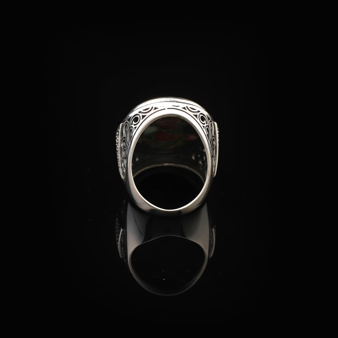 Handmade Mens Silver Rings – Chunky Turquoise Gemstone Ring