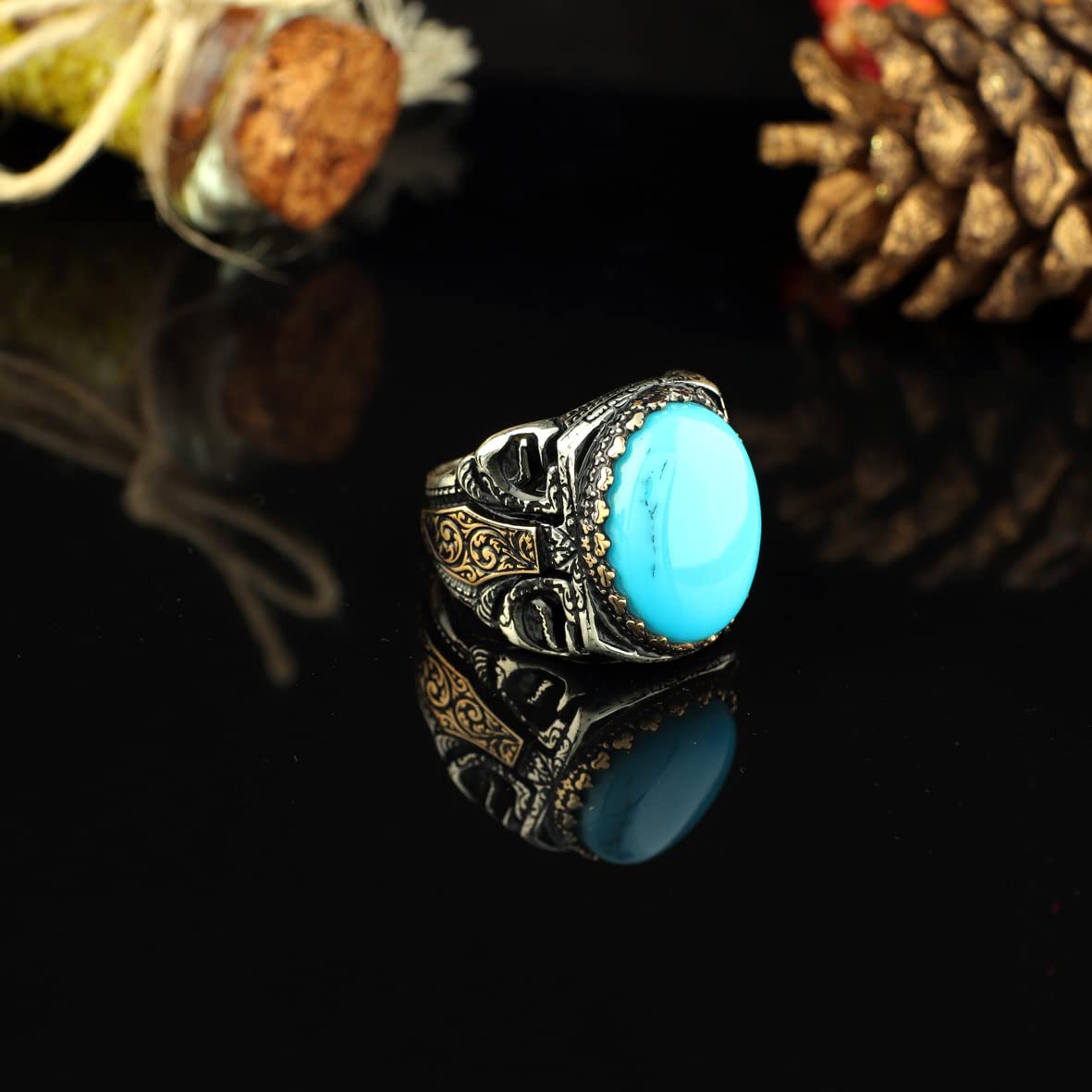 Men Blue Stone Ring