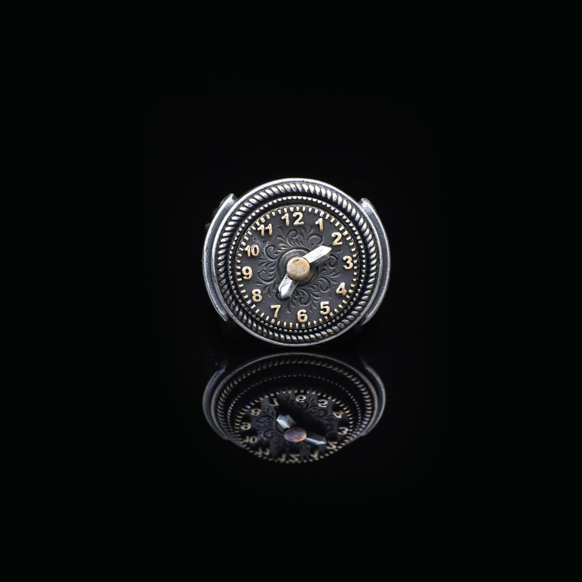 Men's Rotating Watch Ring - 925 Sterling Silver Jewelry with Style - Rotating Design in 925 Sterling Silver - Birthday Gifts