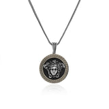 Medusa Mythology Necklace for Men - Mythical Medusa Necklace - Handcrafted Sterling Silver Chain for Men - Birthday Gifts — image 1