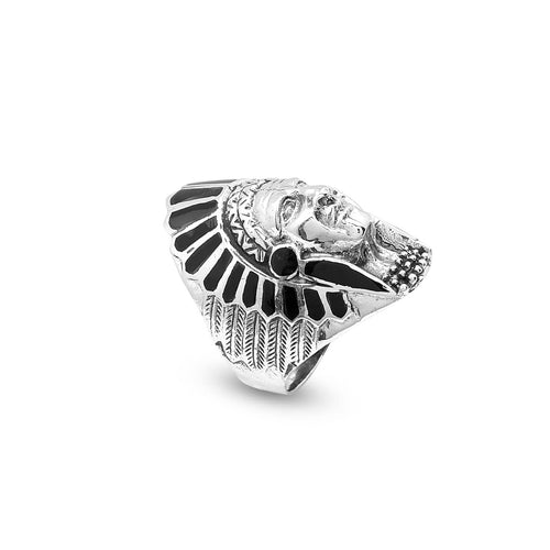 American Indian Chief Handmade Silver Men Ring