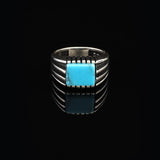 Men's Turquoise Signet Ring — image 3