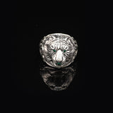 Vintage Tiger Ring with Micro Jade Gemstone - 925 Sterling Silver Men's Ring — image 3