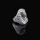 Silver Pharaoh Ring for Men • Sterling Silver Egyptian Mythology Jewelry for Men & Women • Ancient Egypt Jewelry Gift Ideas • Pharaoh Signet — image 3