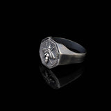 Handmade Bee Signet Ring - 925 Sterling Silver Men's Jewelry — image 4