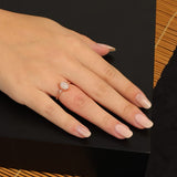 Jewellery Pit Adjustable Moonstone Ring for Women - Handmade Stone Statement Ring for Middle Finger - 925 Sterling Silver Solitaire Ring for Women — image 3