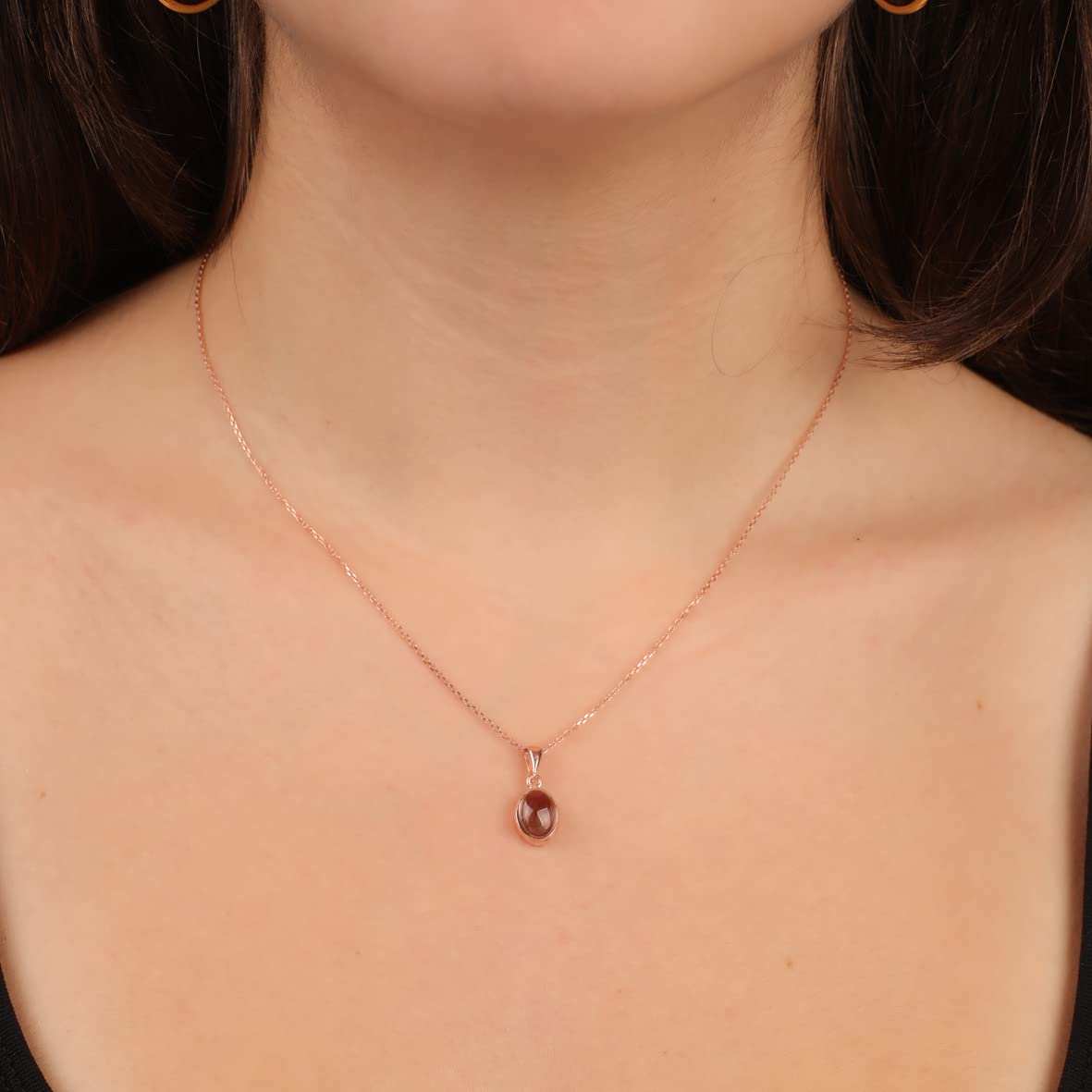 Sterling Silver Carnelian Necklace for Women - 925 Sterling Silver Necklace for Women - Gift for Her